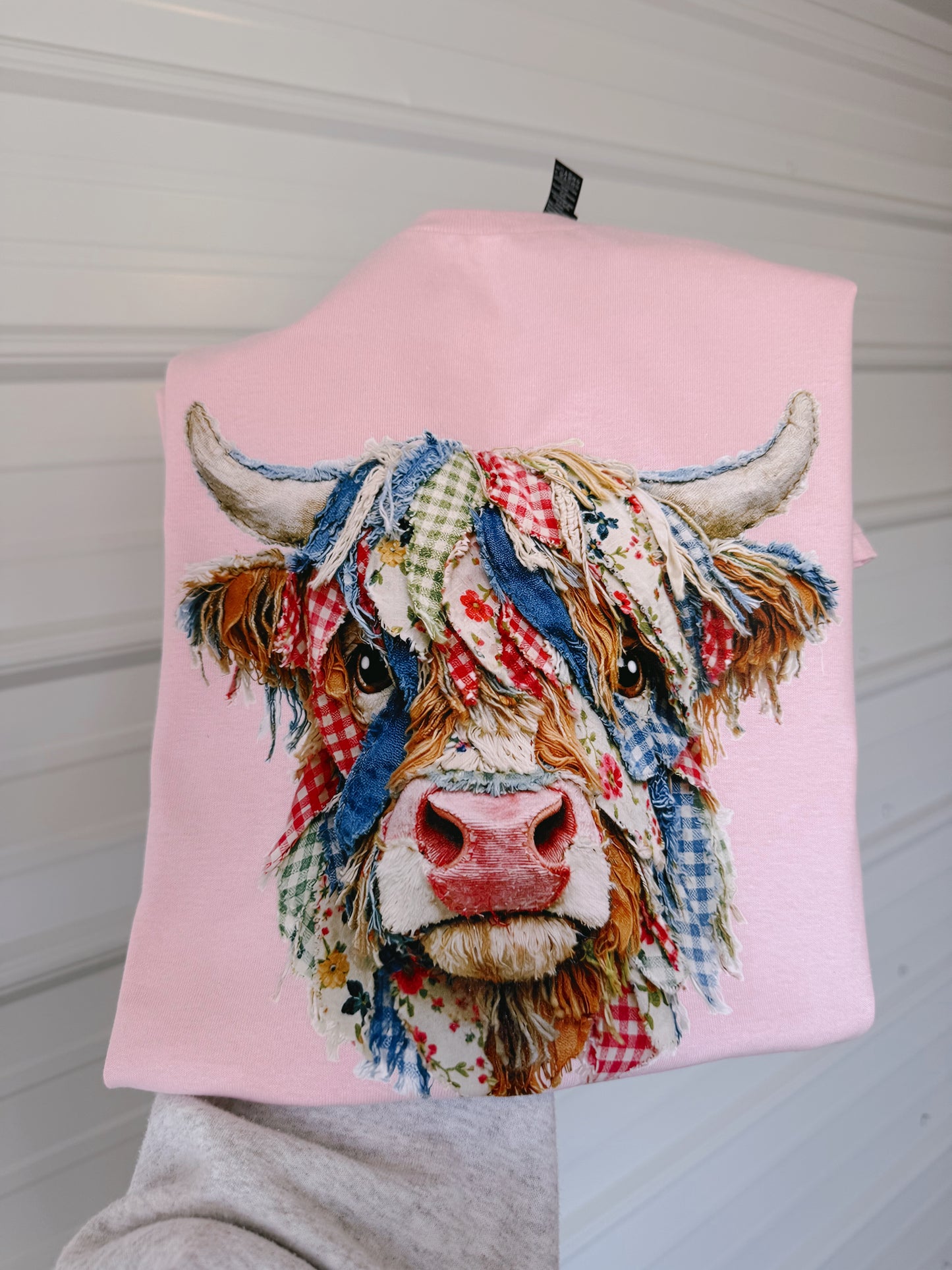 Faux patchwork highland