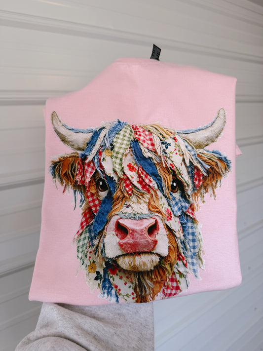 Faux patchwork highland