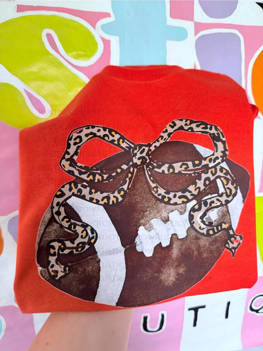 Cheetah Bow Football design