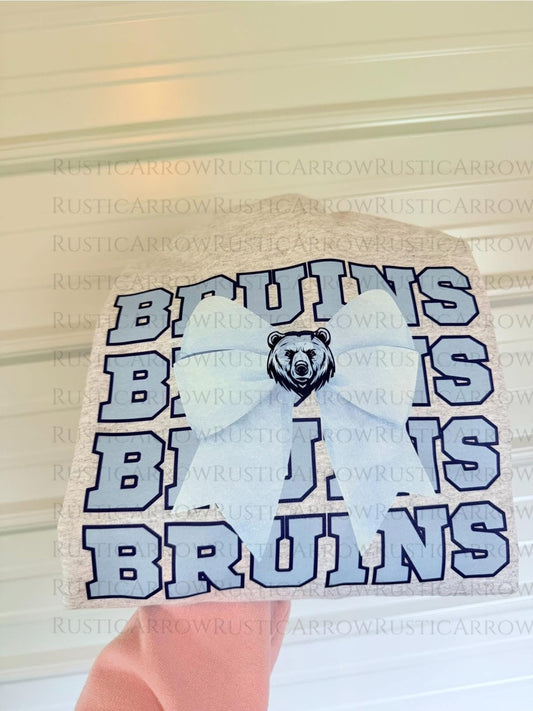 Bruins Bruins Bruins blue bow design