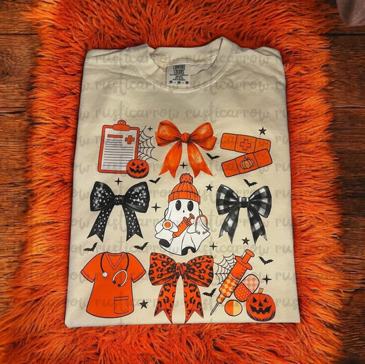 Halloween bow nurse design