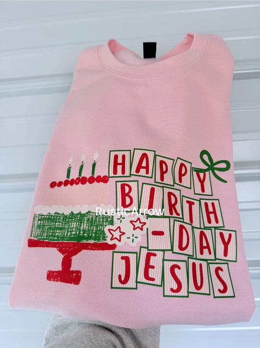 Happy bday Jesus cake and bow